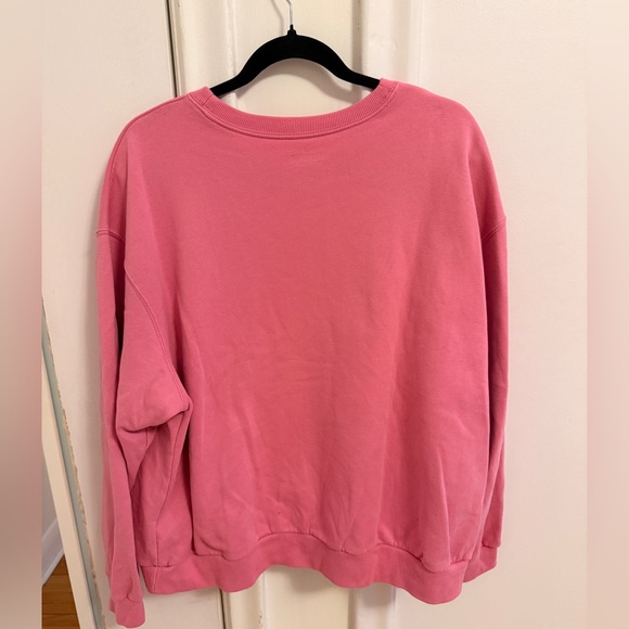 Hollister Women's Easy Logo Crew Sweater - Pink XL - Picture 5 of 6